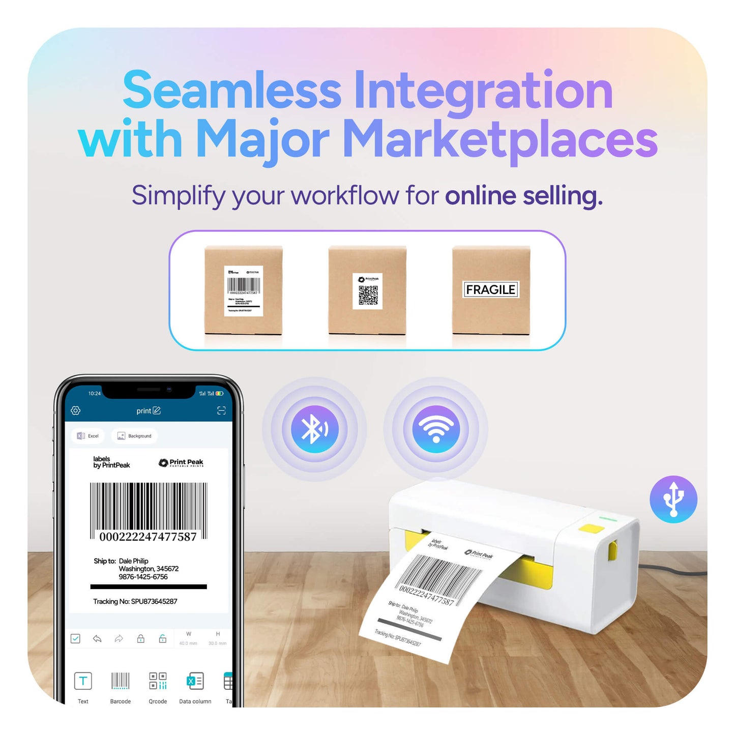 PrintPeak Ultimate Wireless Label Printer - Print Peak