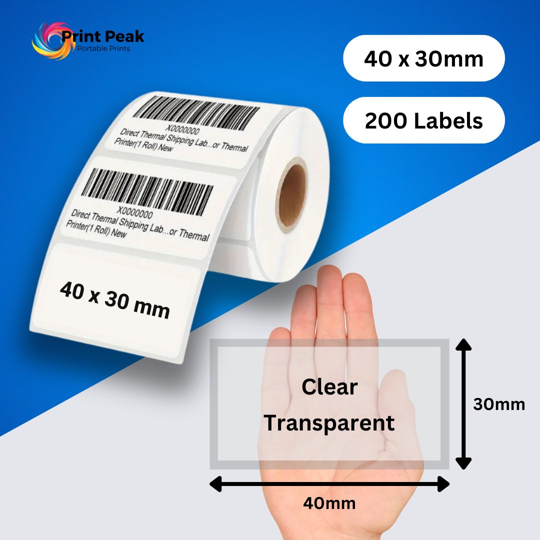 PrintPeak Thermal Printer Labels: All label options - Print Peak