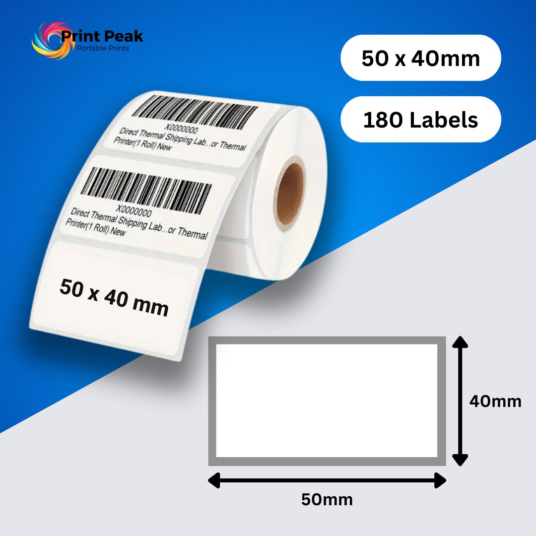 PrintPeak Thermal Printer Labels: All label options - Print Peak