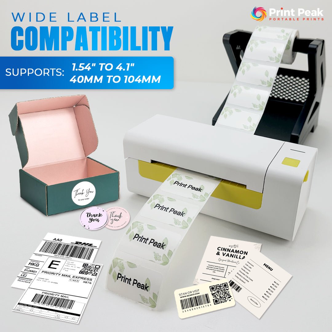 PrintPeak Ultimate Wireless Label Printer – Supports AirPrint, WiFi, & Bluetooth - Print Peak